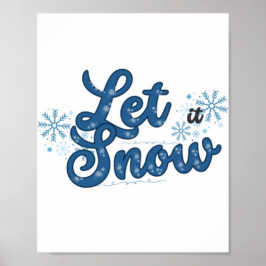 Laat het winterse Poster sneeuwen (Voorkant)