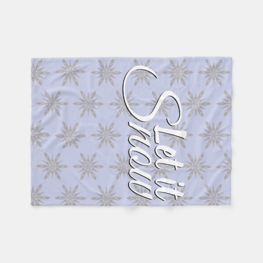 Laat het wintersneeuwvlokken fleece deken (Voorkant (Horizontaal))