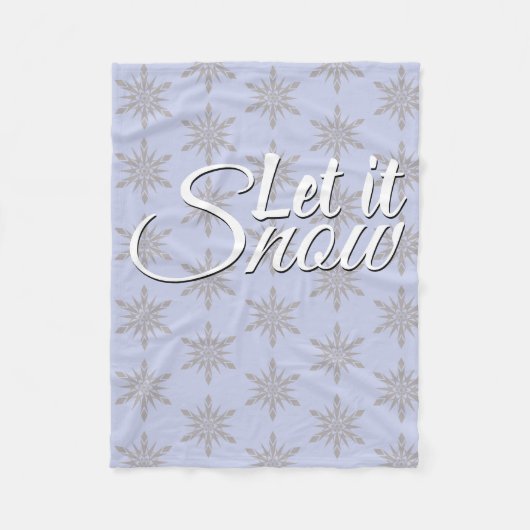Laat het wintersneeuwvlokken fleece deken (Voorkant)