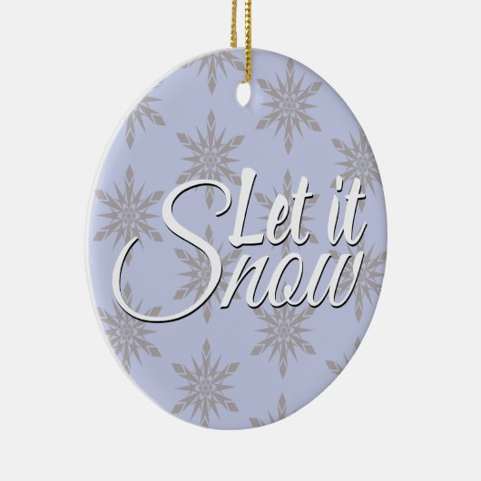 Laat het wintersneeuwvlokken keramisch ornament (Rechts)