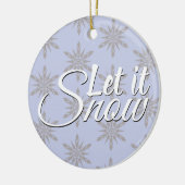 Laat het wintersneeuwvlokken keramisch ornament (Links)