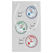 Laat het wintersneeuwwintersneeuwse Cartoon Klein Cadeauzakje (Achterkant)