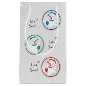 Laat het wintersneeuwwintersneeuwse Cartoon Klein Cadeauzakje (Voorkant)