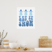 Laat het wintervakantie sneeuwen poster (Keuken)