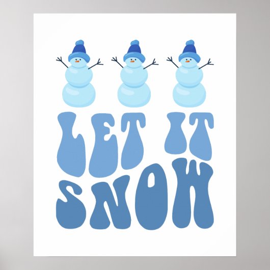 Laat het wintervakantie sneeuwen poster (Voorkant)