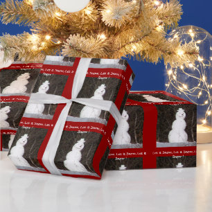 Laat het winterwrapppapier voor sneeuw cadeaupapier