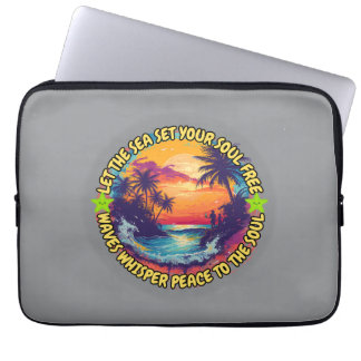 Laat het Zee je ziel bevrijden Laptop Sleeve