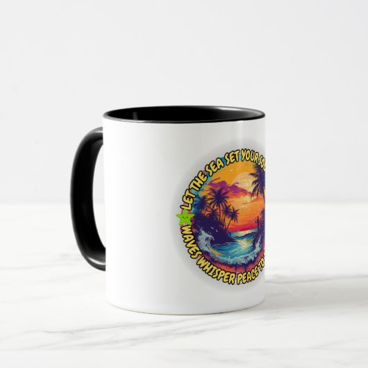 Laat het Zee je ziel bevrijden Mok (Voorkant links)