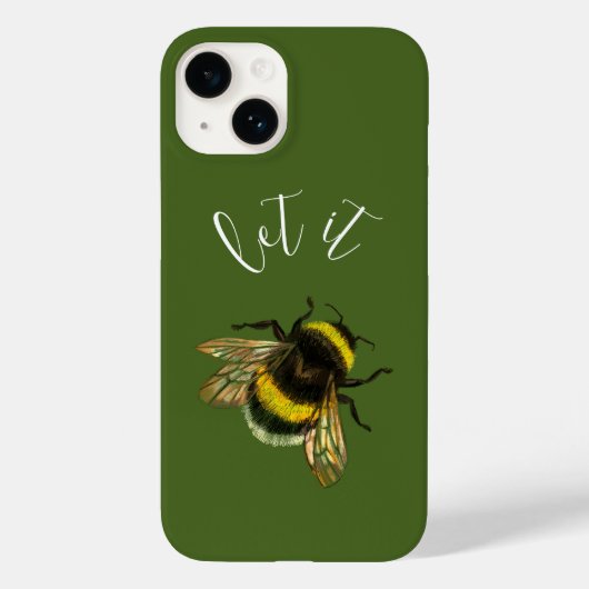 Laat het zijn, hommel Case-Mate iPhone case (Achterkant)