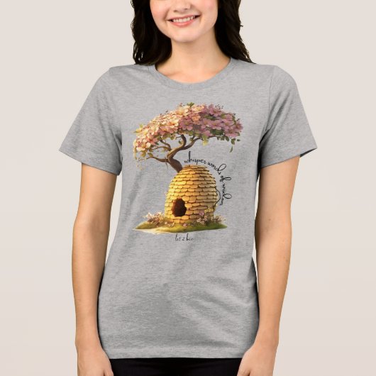 'Laat het zijn' Tri-Blend Shirt (Voorkant)