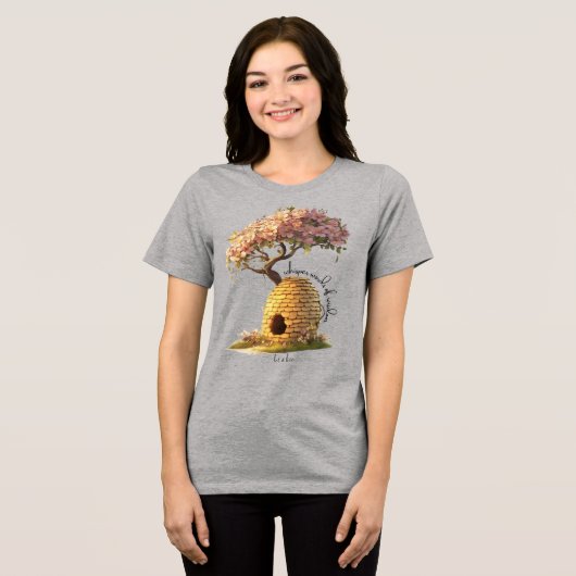 'Laat het zijn' Tri-Blend Shirt (Voorkant volledig)