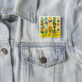 Laat het zijn vierkante button 5,1 cm (In situ)