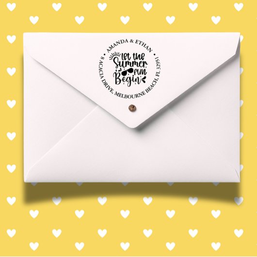 Laat het zomerplezier beginnen  zelfinktende stempel