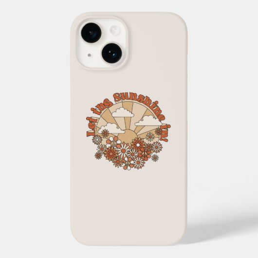 Laat het Zonlicht Binnen Groovy Daisy Hippie Bloem Case-Mate iPhone Case (Achterkant)