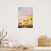 Laat het zonlicht binnen. Inspirerend Poster (Keuken)