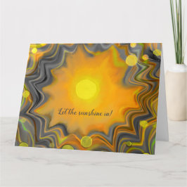 Laat het Zonlicht in Retro Liefde  Kaart