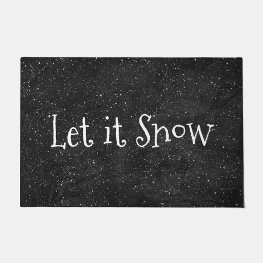 Laat het zwart sneeuwen deurmat (Voorkant)