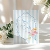 Laat hier uw receptenkaart achter Blue Floral Mark Poster