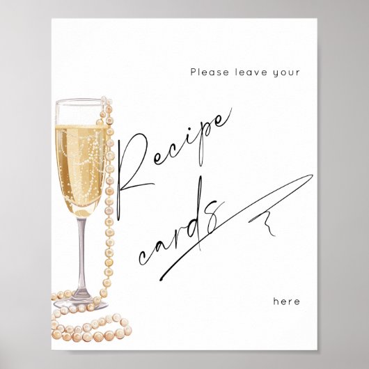 Laat hier uw receptenkaart achter Parels en Prosec Poster (Voorkant)