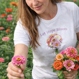 Laat hoop bloeien bloemboeket Inspiratief ontwerp T-shirt