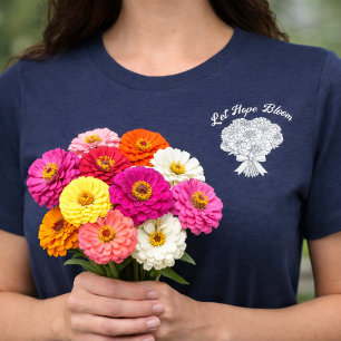 Laat hoop bloeien Zinnia Boeket Christelijke Bloem Tri-Blend Shirt