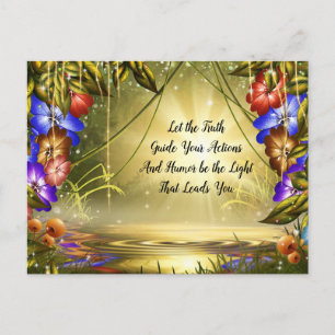 Laat Humor het licht zijn dat je leidt Briefkaart