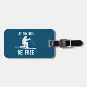 Laat hun hiel vrij telemarkkiën zijn bagagelabel (Voorkant horizontaal)