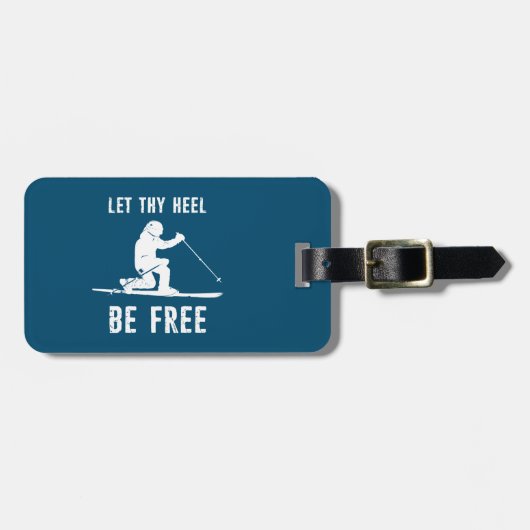 Laat hun hiel vrij telemarkkiën zijn bagagelabel (Voorkant horizontaal)