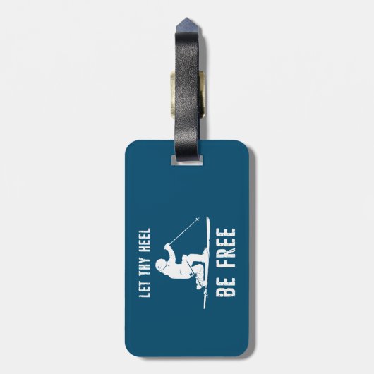 Laat hun hiel vrij telemarkkiën zijn bagagelabel (Achterkant verticaal)