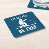 Laat hun hiel vrij telemarkkiën zijn kartonnen onderzetters (Schuin)