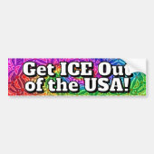 Laat ICE uit de VS vertrekken! Bumpersticker (Voorkant)