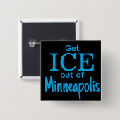 Laat ICE weggaan uit [plaats] Vierkante Button 5,1 Cm (Voorkant /achterkant)