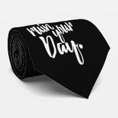 Laat Idiots je dagelijkse zwarte witte citaat niet Stropdas (Opgerold)