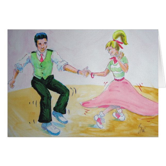 Laat iedereen de twist swing dansers doen (Voorkant Horizontaal)