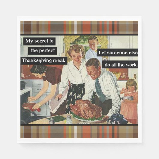 Laat iemand anders al het werk doen deze Thanksgiv Servet (Voorkant)