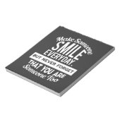 Laat iemand elke dag glimlachen notitieblok (Linkerzijde)