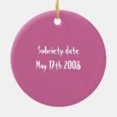 Laat ik de braakdatum vergeten keramisch ornament (Achterkant)