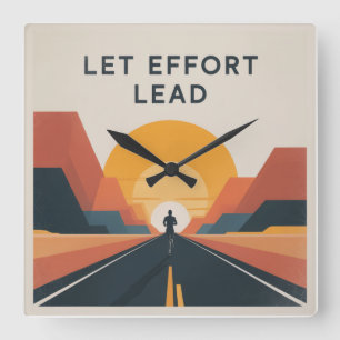 Laat inspanning de leidraad zijn vierkante klok