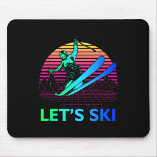 Laat Is Ski Kleurrijk Vintage 90s 80s Skien Winter Muismat