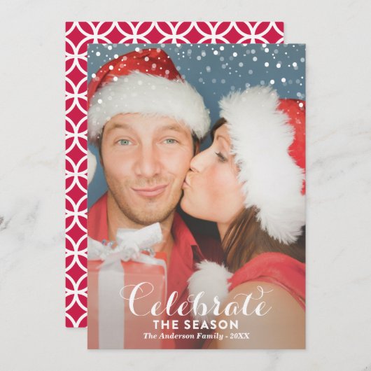 LAAT IS SNEEUW %PIPE% KAART VAN DE FOTO VAN DE (Voorkant / Achterkant)