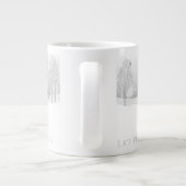 Laat is sneeuw, Winter Woodland Scene met Deer Grote Koffiekop (Achterkant)