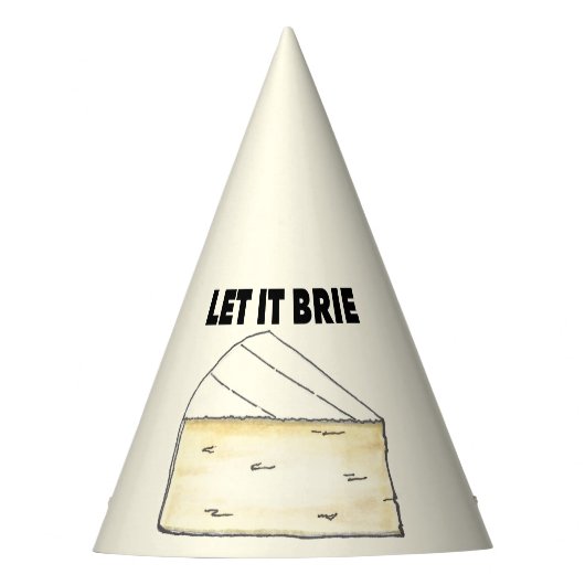 LAAT IT BRIE (BE) Funny Brie Cheese Foodie Feesthoedjes (Voorkant)