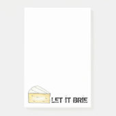 LAAT IT BRIE (BE) Funny Cheese Foodie Chef Post-it® Notes (Voorkant)
