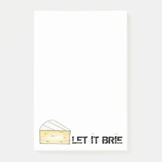 LAAT IT BRIE (BE) Funny Cheese Foodie Chef Post-it® Notes (Voorkant)