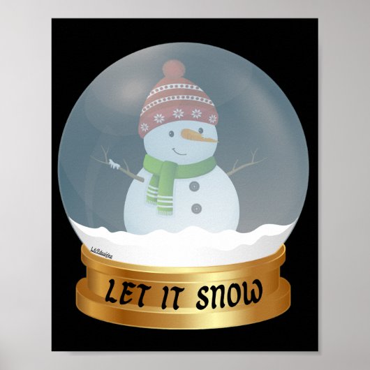 LAAT IT EEN grappige sneeuwpop IN wereldbol GEVEN Poster (Voorkant)