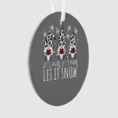 LAAT IT SNEEUW Winter Gnome - Leopard Buffalo Play Ornament (voorkant)