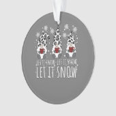 LAAT IT SNEEUW Winter Gnome - Leopard Buffalo Play Ornament (voorkant)
