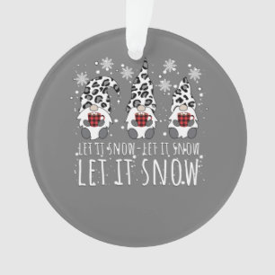 LAAT IT SNEEUW Winter Gnome - Leopard Buffalo Play Ornament