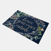 Laat je auto's buiten de olievlek liggen deurmat (Schuin)