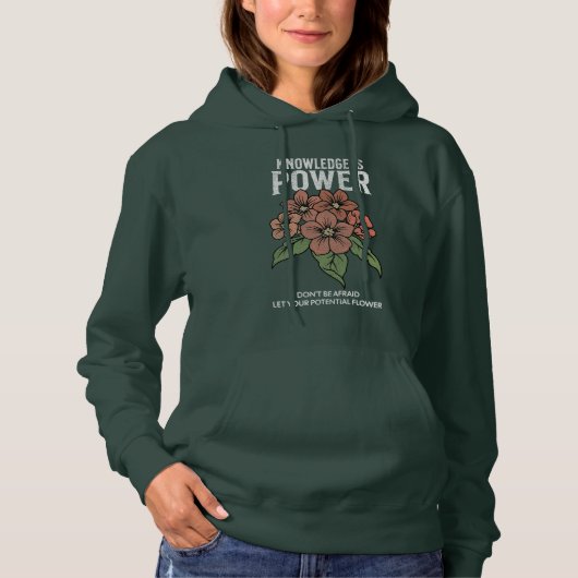 laat je bloemenliefhebber je bloemen hoodie (Voorkant)